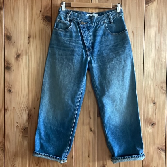 MONSE Jeans Criss Cross Waist Cropped Mom jeans - Picture 6 of 11
